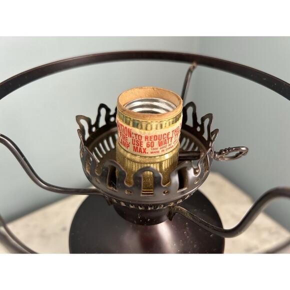 Vintage The Classic Hurricane Style Table Lamp By Alsy Lighting New In Box READ - Picture 9 of 12